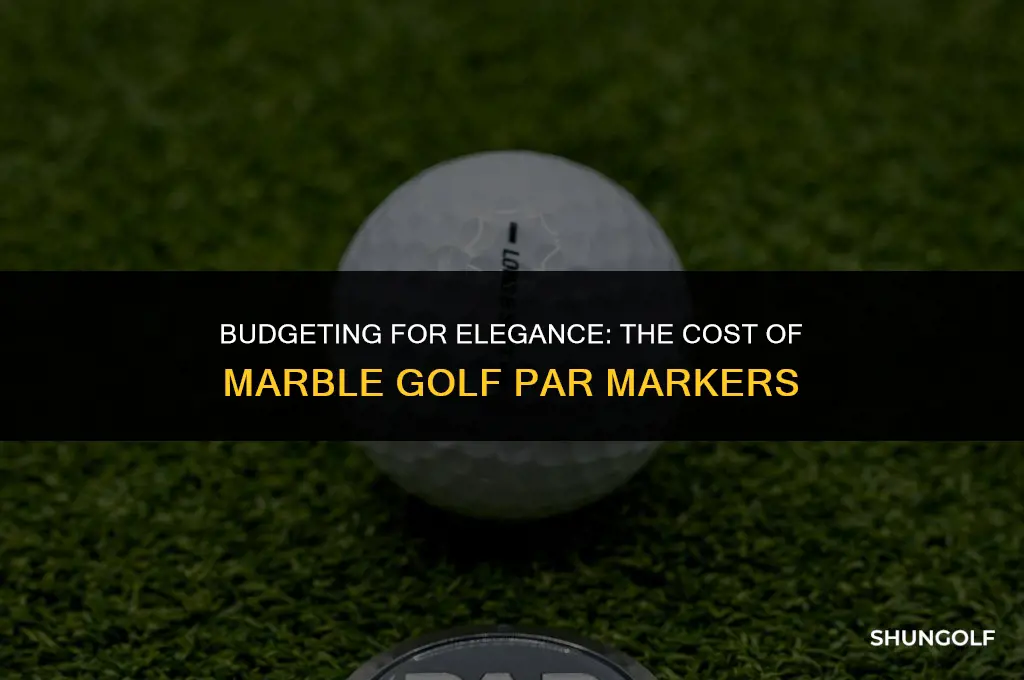 how much money for marble golf par markers