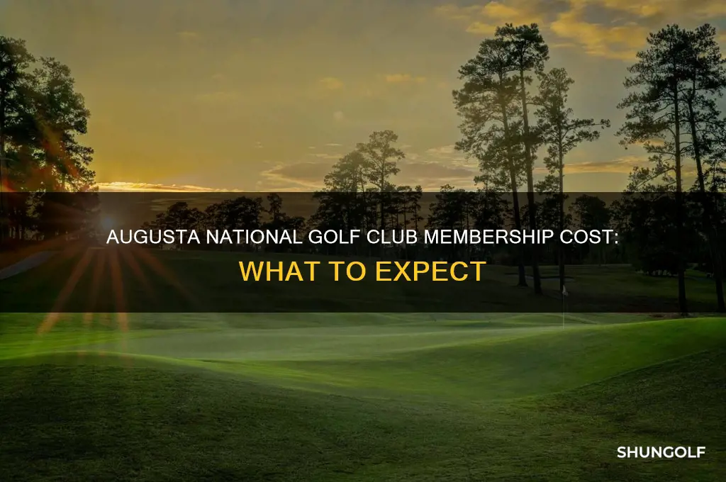 how much money to join augusta national golf club