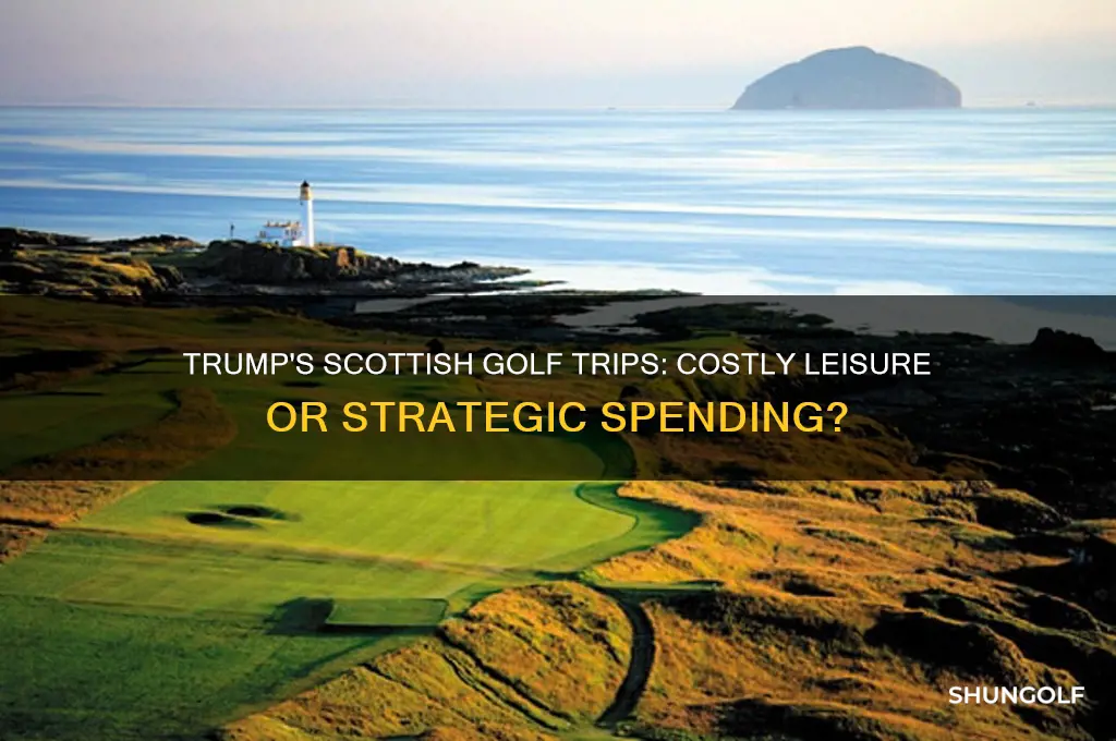how much money trump playing golf in scotland