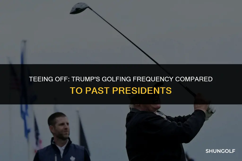 how much more does trump golf then other presidents