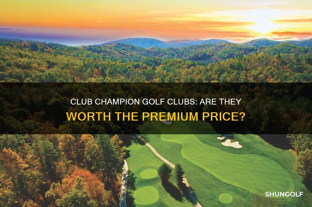 how much more expensive are golf clubs from club champion
