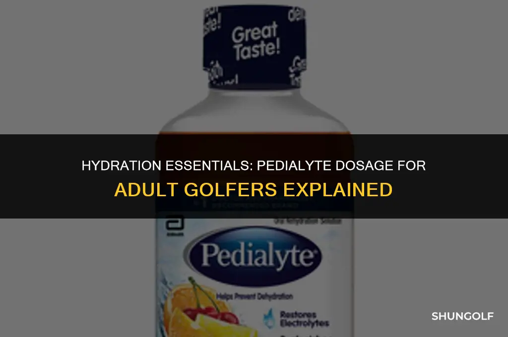 how much pedialyte for adult golfer