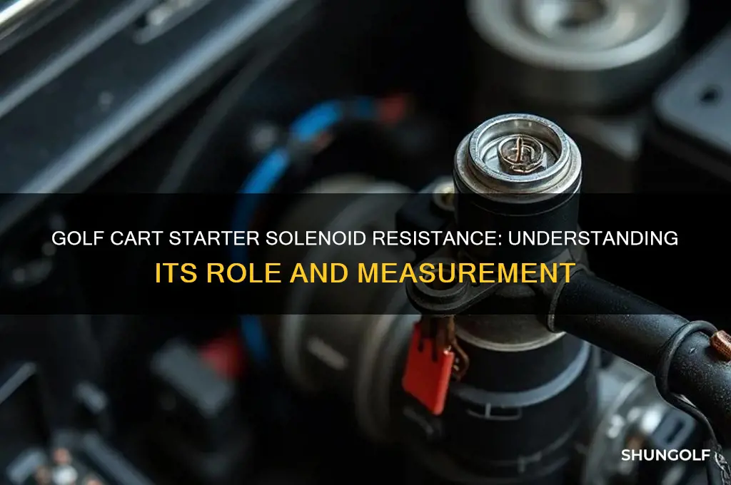 how much resistance does a golf cart starter soleonod have