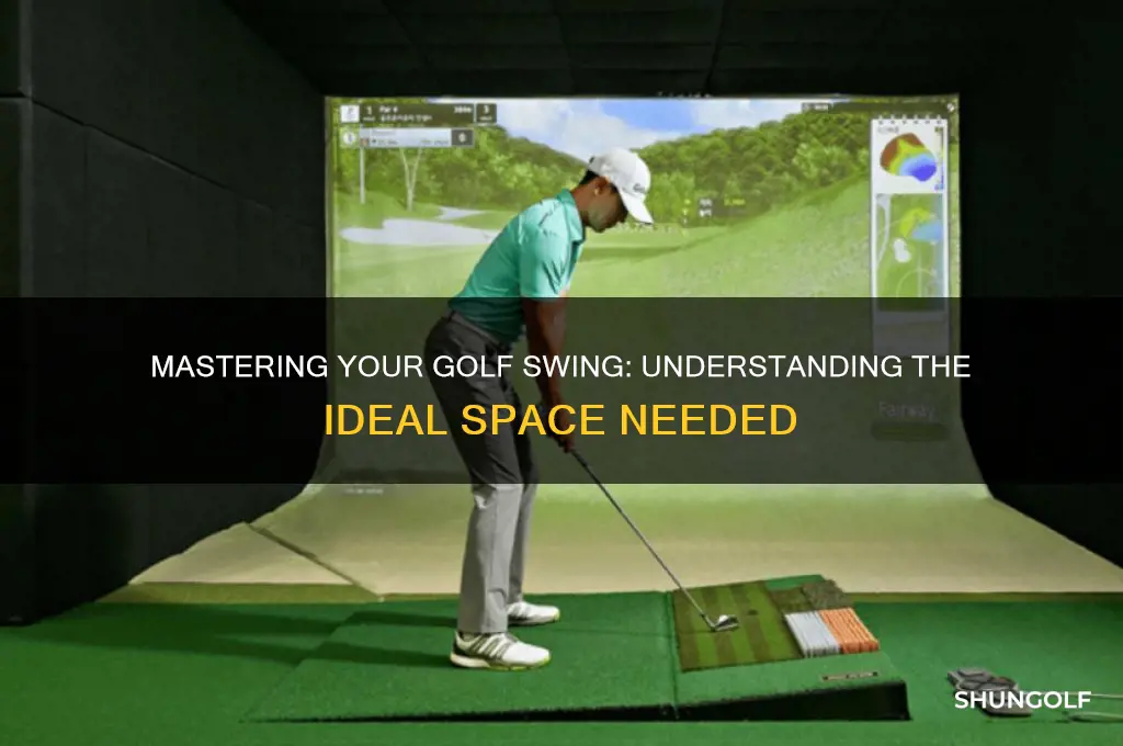 how much room to swing a golf club