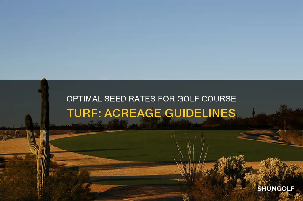 how much seed per acre golf course