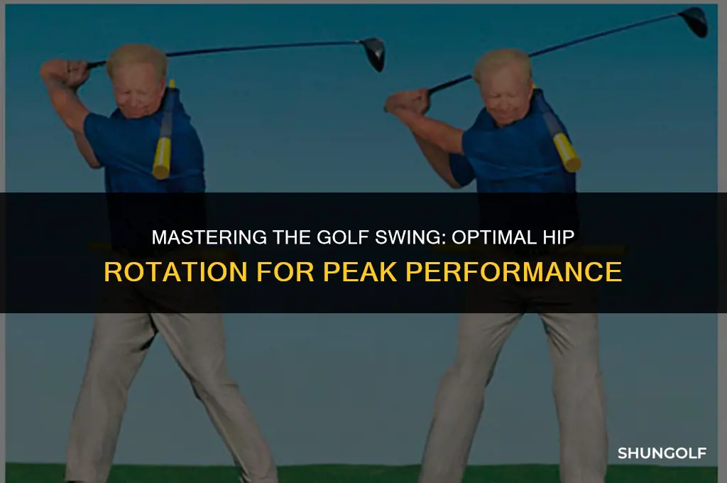 how much should hips turn in golf swing