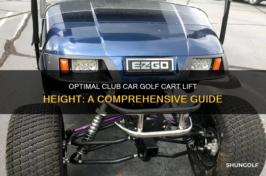 how much should i lift my club car golf cart