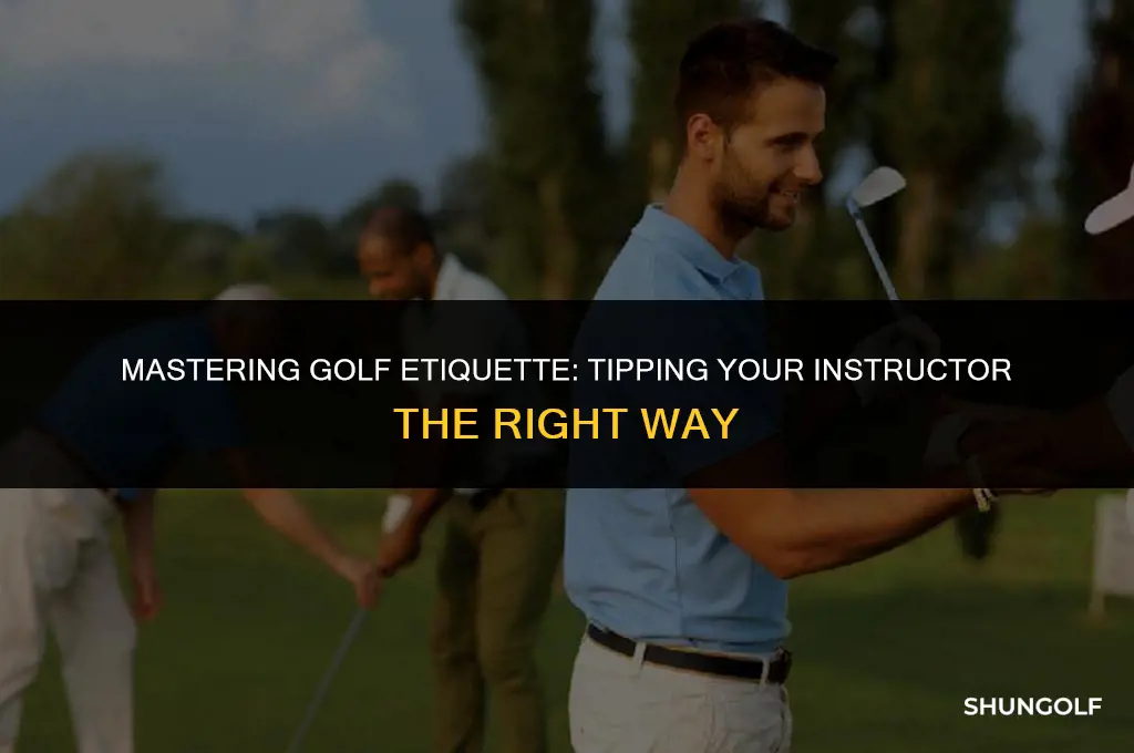 how much should i tip my golf instructor