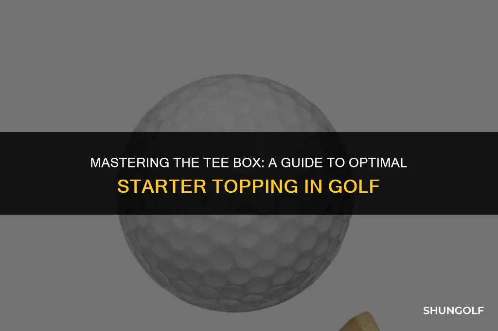 how much should i top the starter in golf