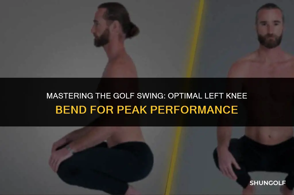 how much should left knee bend in golf swing