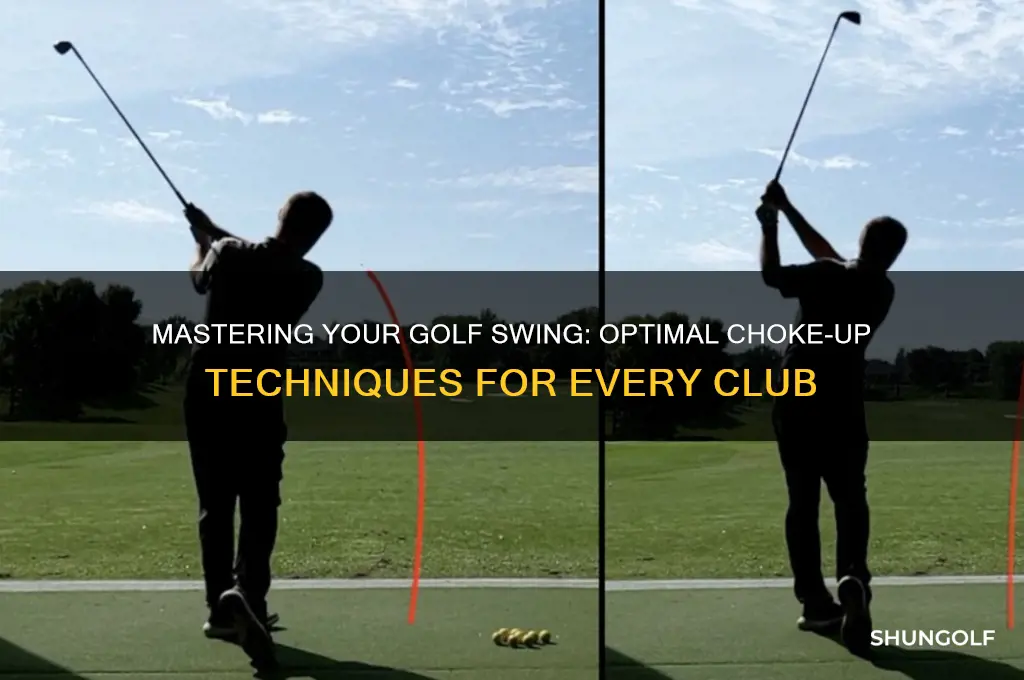 how much should you choke up on golf club