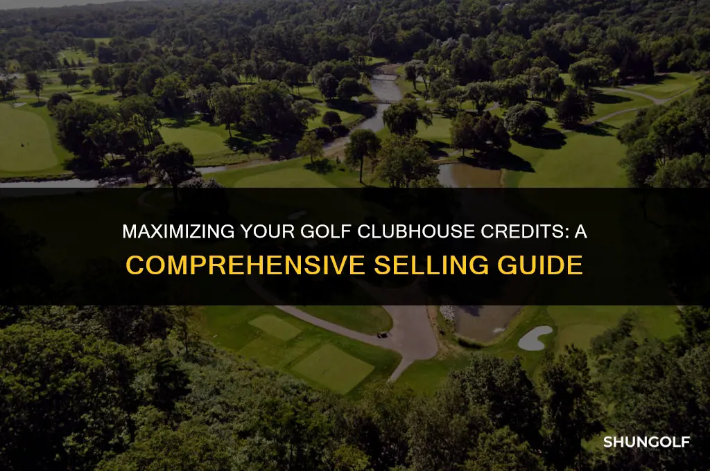 how much should you sell golf clubhouse credits for