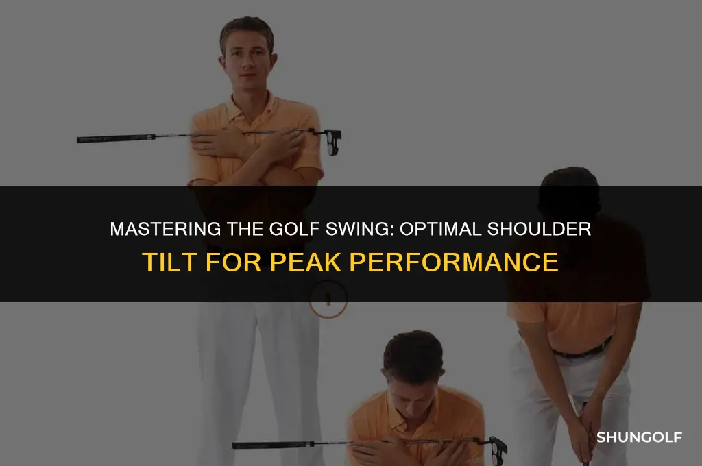 how much shoulder tilt in golf swing