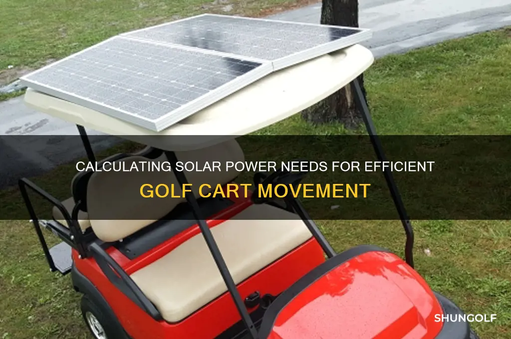 how much solar power required to move a golf cart