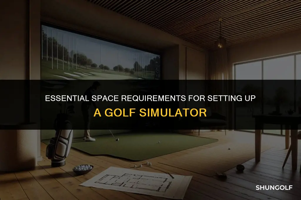how much space do you need for a golf siumulator