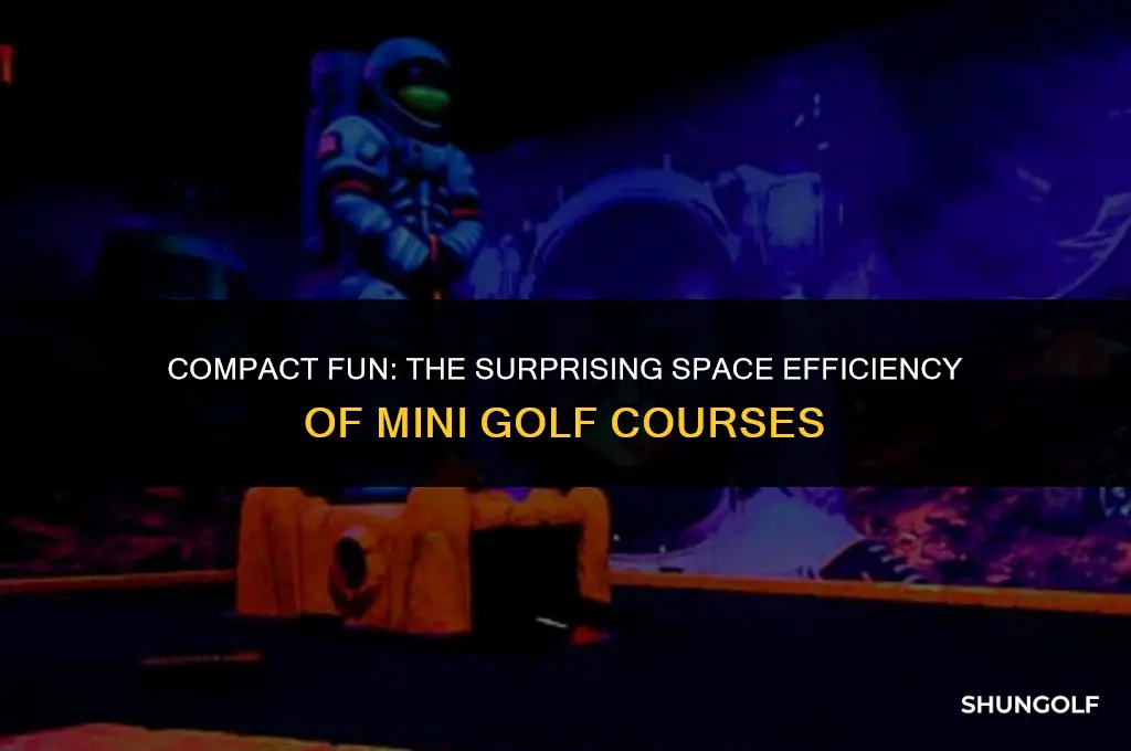how much space does mini golf need