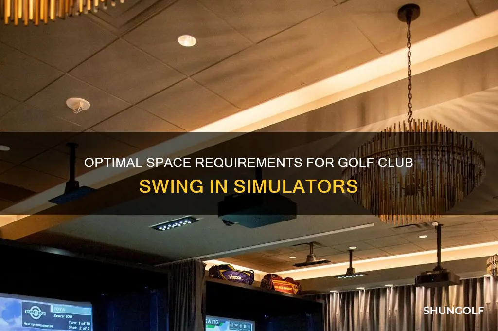 how much space needed to swing golf club in sim