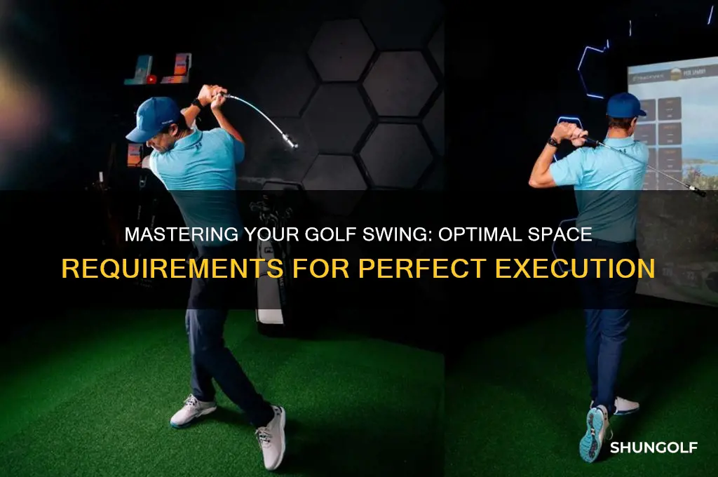 how much space to swing a golf club