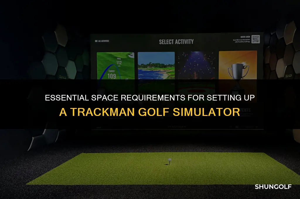 how much sq footage is needed for a trackman golf