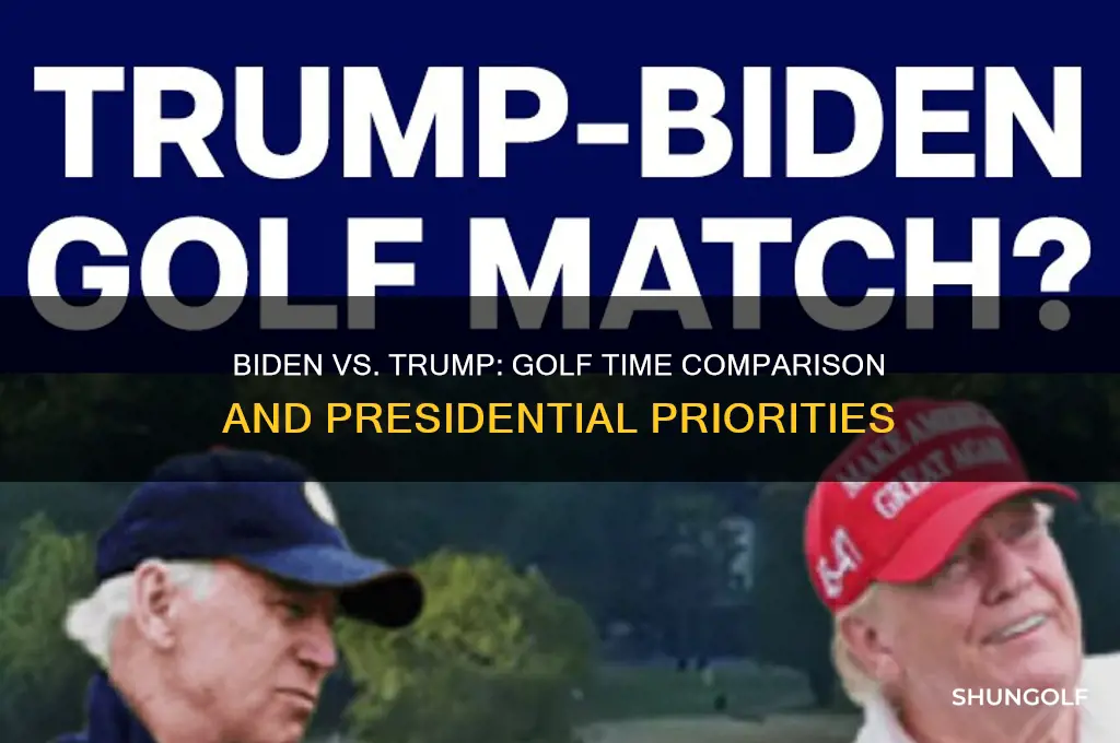 how much time did biden spend playing golf vs trump