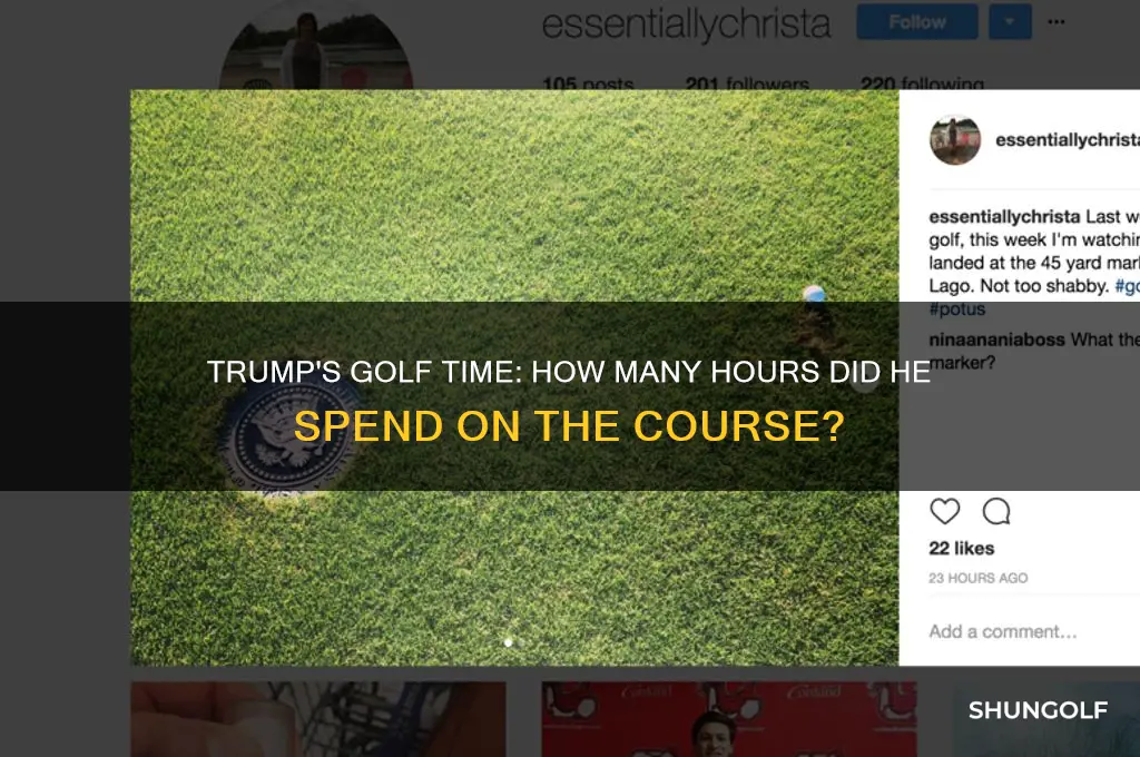 how much time did trump play golf