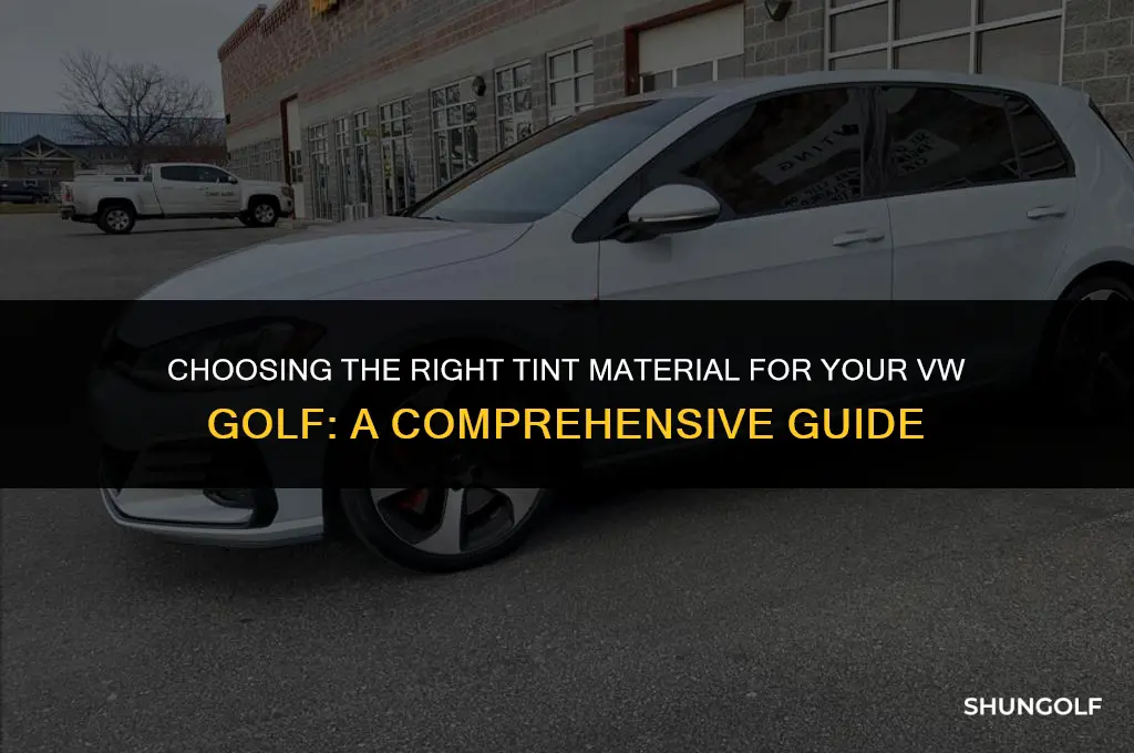 how much tint matterial for vw golf