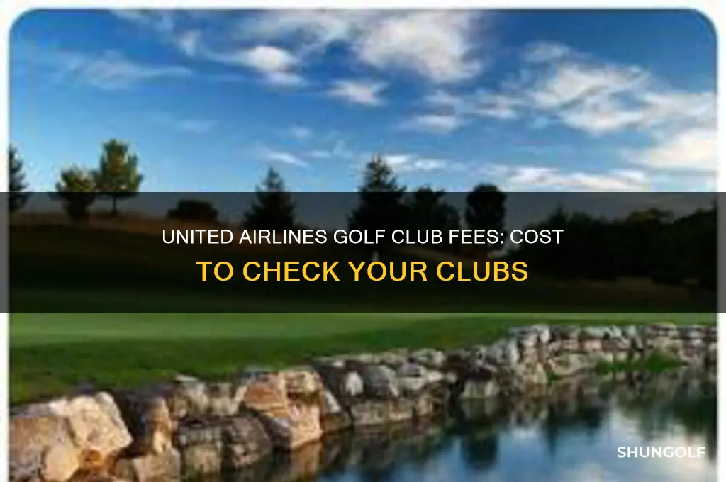 how much to check golf clubs on united