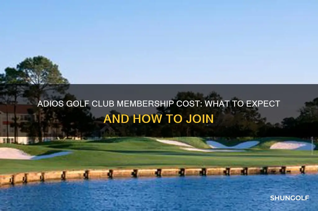 how much to join adios golf club