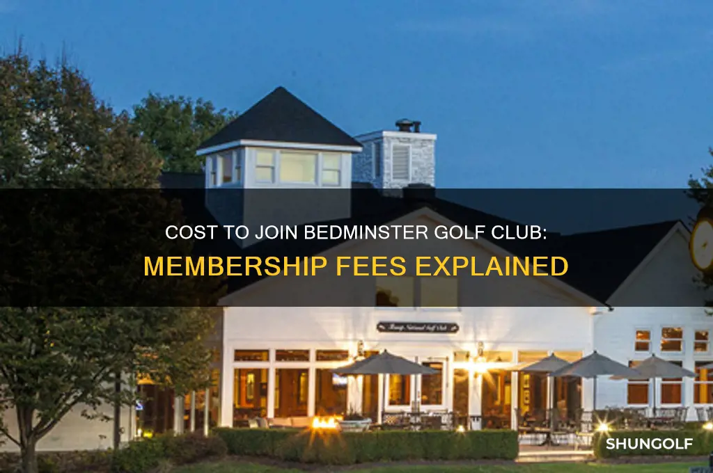 how much to join bedminster golf club