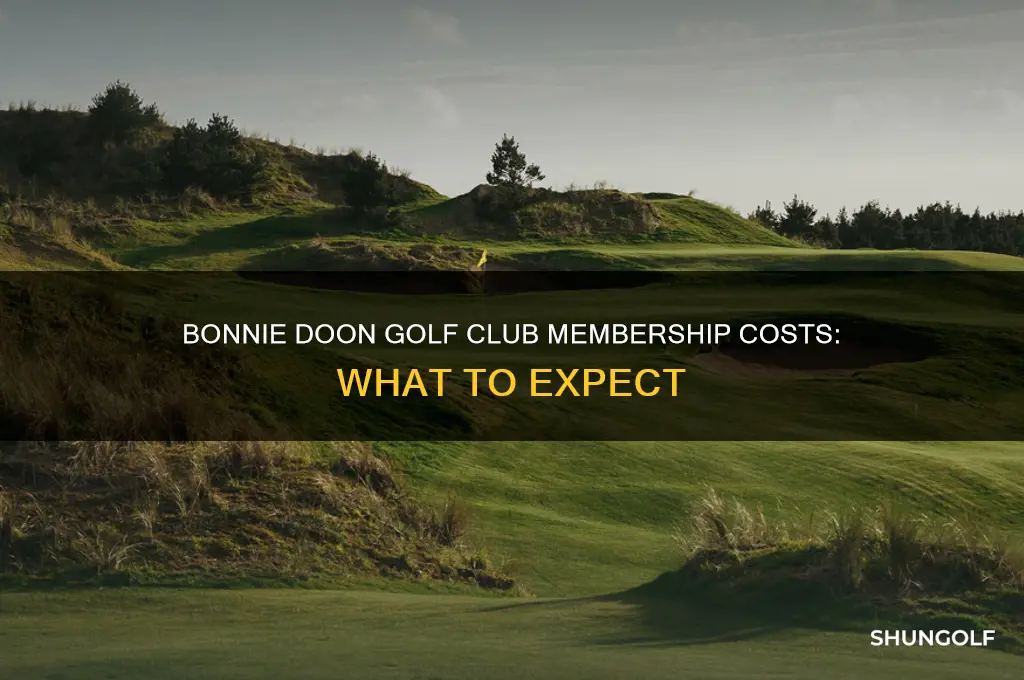 how much to join bonnie doon golf club