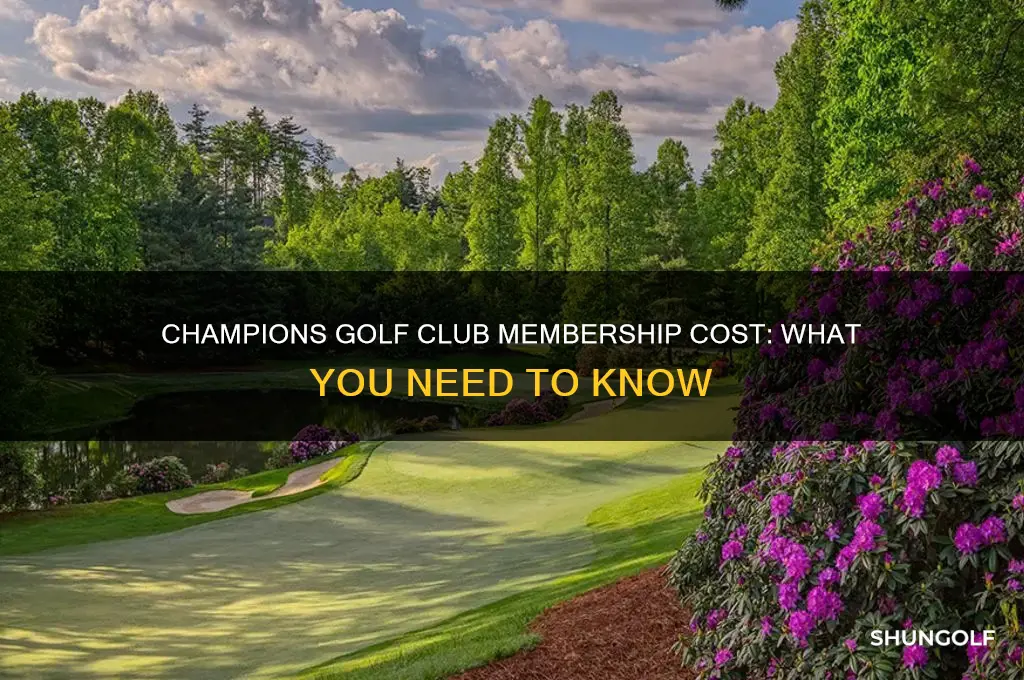 how much to join champions golf club