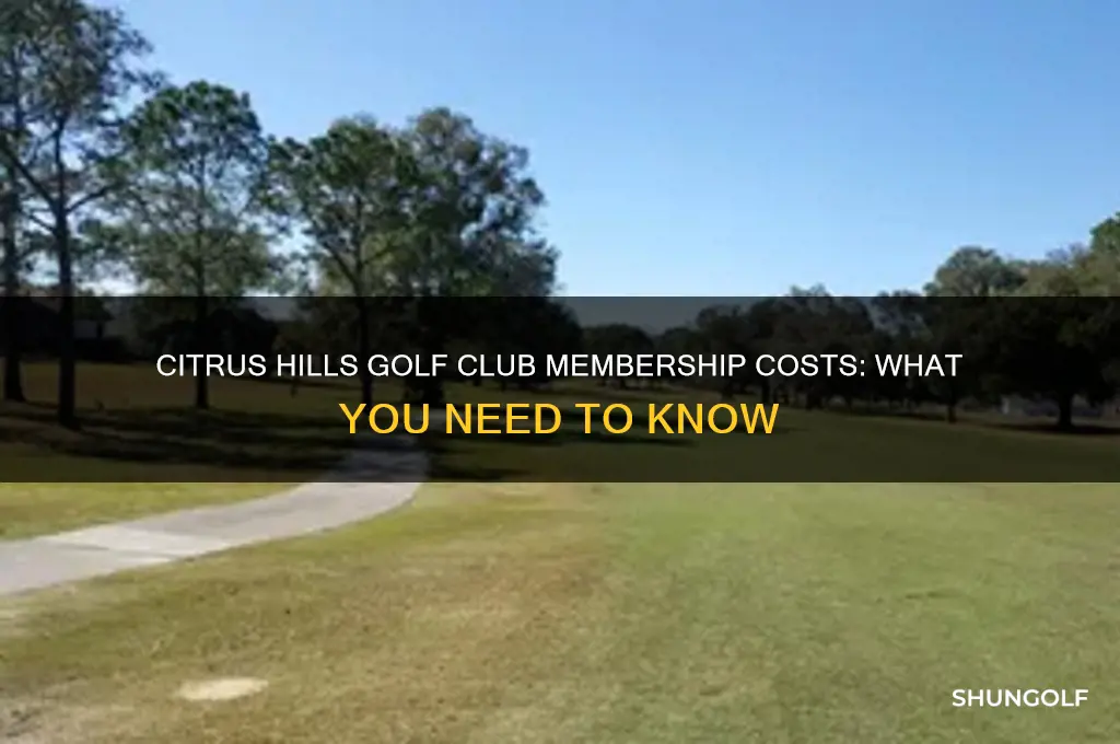 how much to join citrus hills golf club