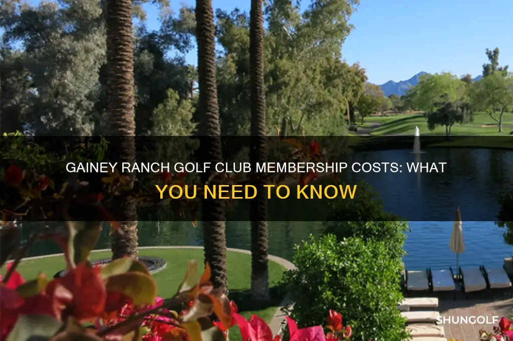 how much to join gainey ranch golf club