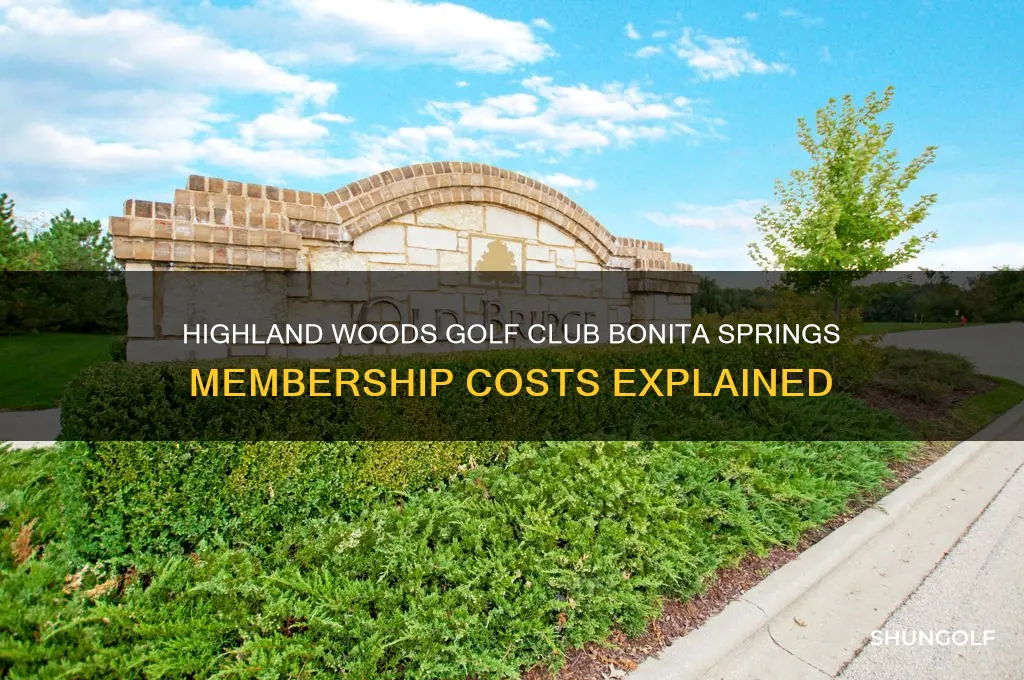 how much to join highland woods golf club bonita