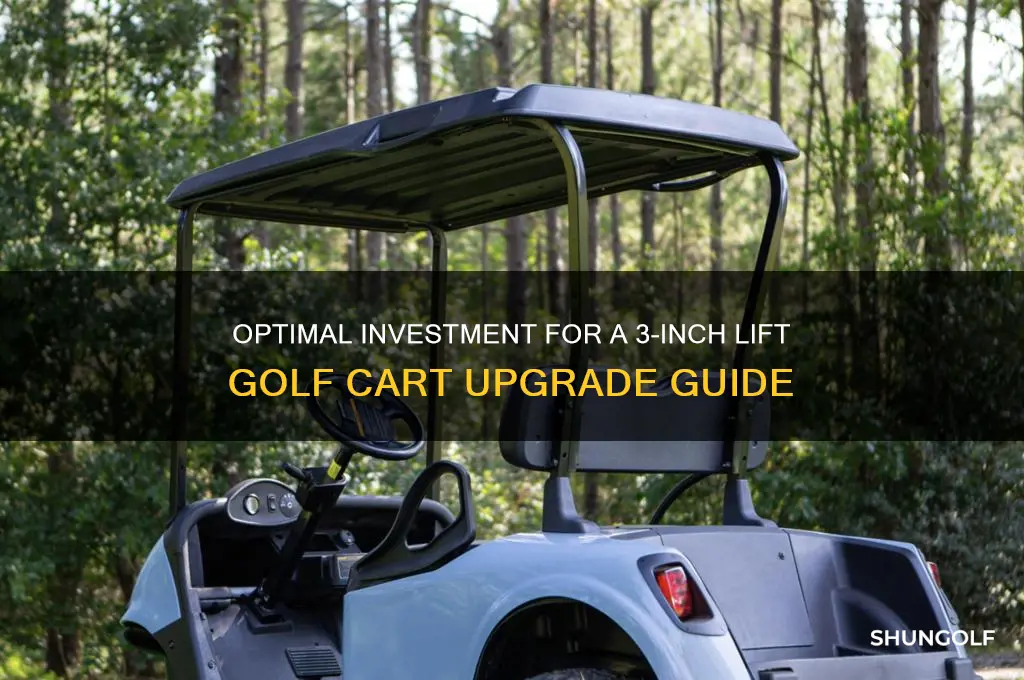 how much to put in 3 in lift golf cart