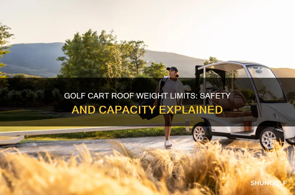how much weight can a golf cart roof hold