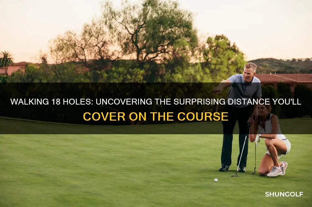 how much will i walk playing 18 holes of golf