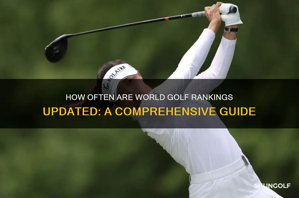 how often are world golf rankings updated