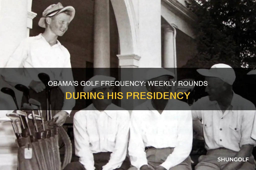 how often die obama play golf weekly while in office