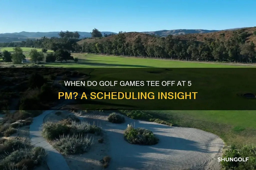 how often do golf games start st 5pm
