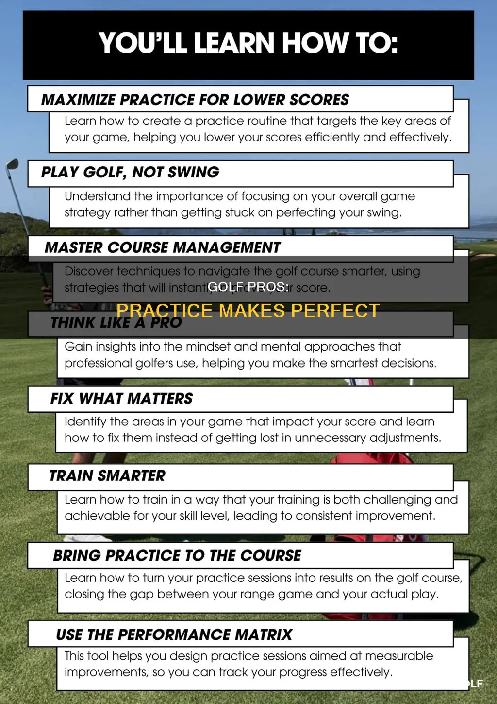 how often do pros practice golf