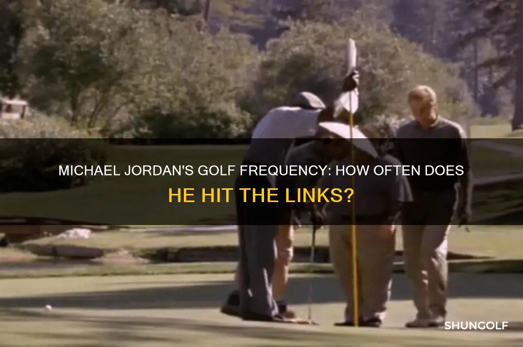 how often does michael jordan play golf
