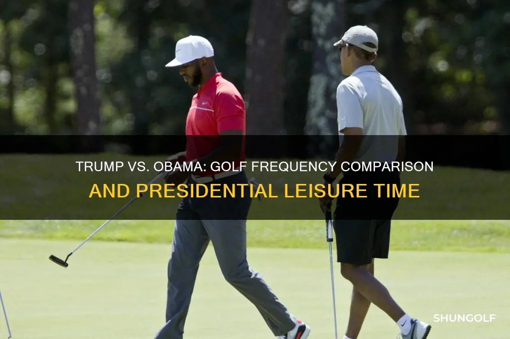 how often does trump play golf compared to obama