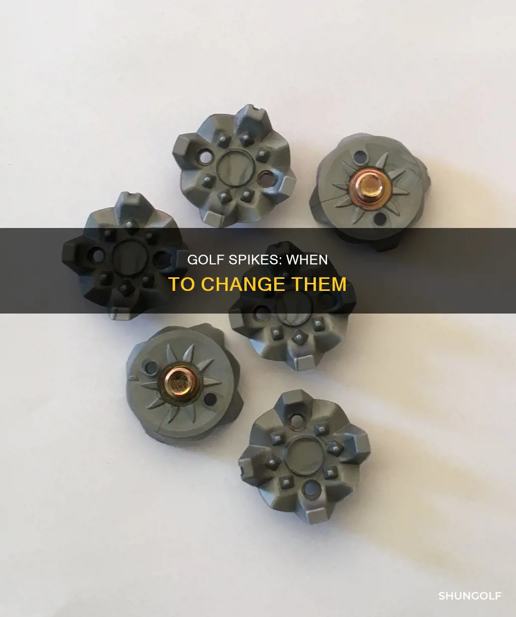 how often to change golf spikes