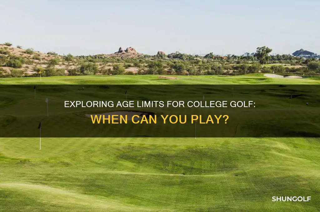 how old can you be to play college golf