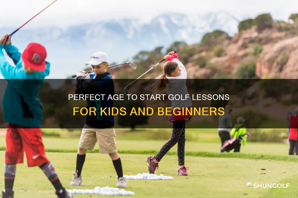 how old for first golf lesson