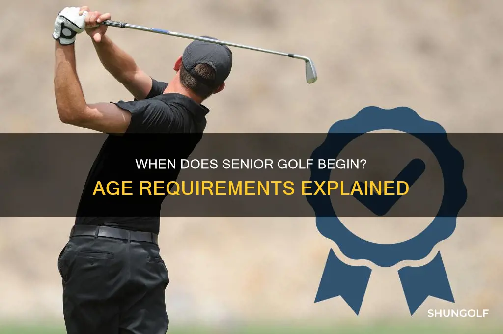 how old for senior golf