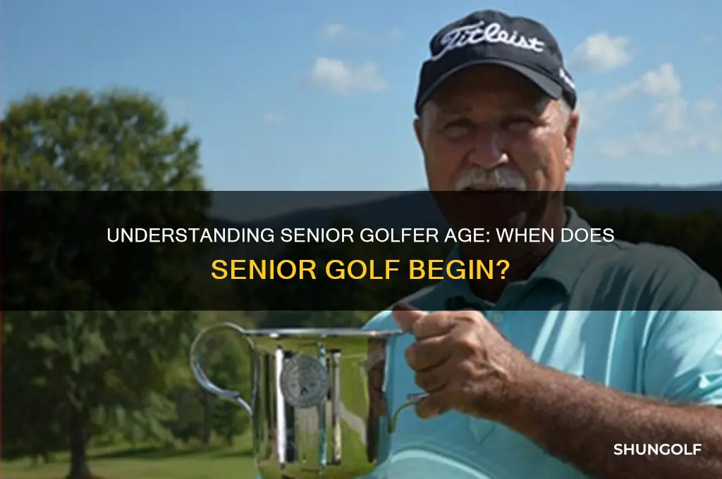 how old is senoirs in golf