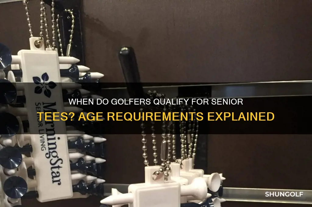 how old to be are te senior tees in golf