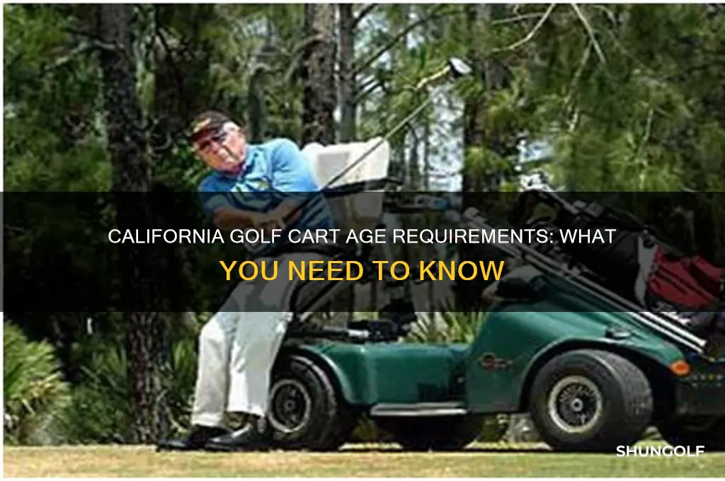 how old to drive a golf cart in california
